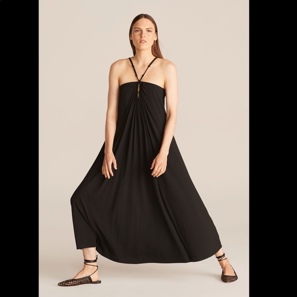 Rebecca Taylor Dresses & Skirts - NEW 🌿 Rebecca Taylor Black Halter Keyhole Midi Dress Size Small